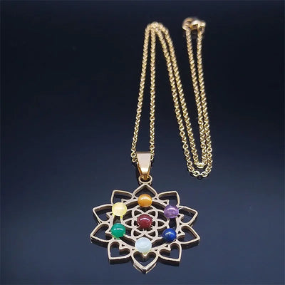 Collar de piedra natural 7 chakras