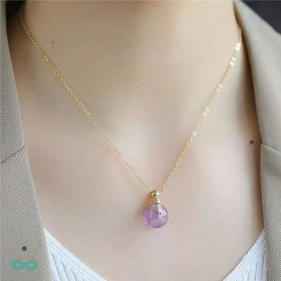 Collar de serenidad de cristal de amatista