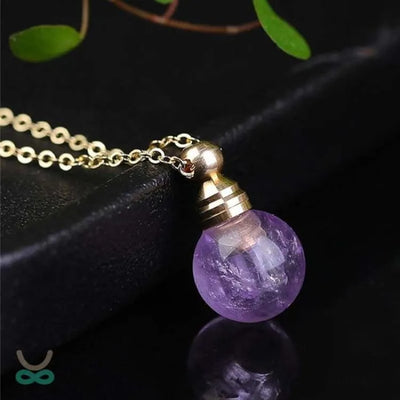 Collar de serenidad de cristal de amatista