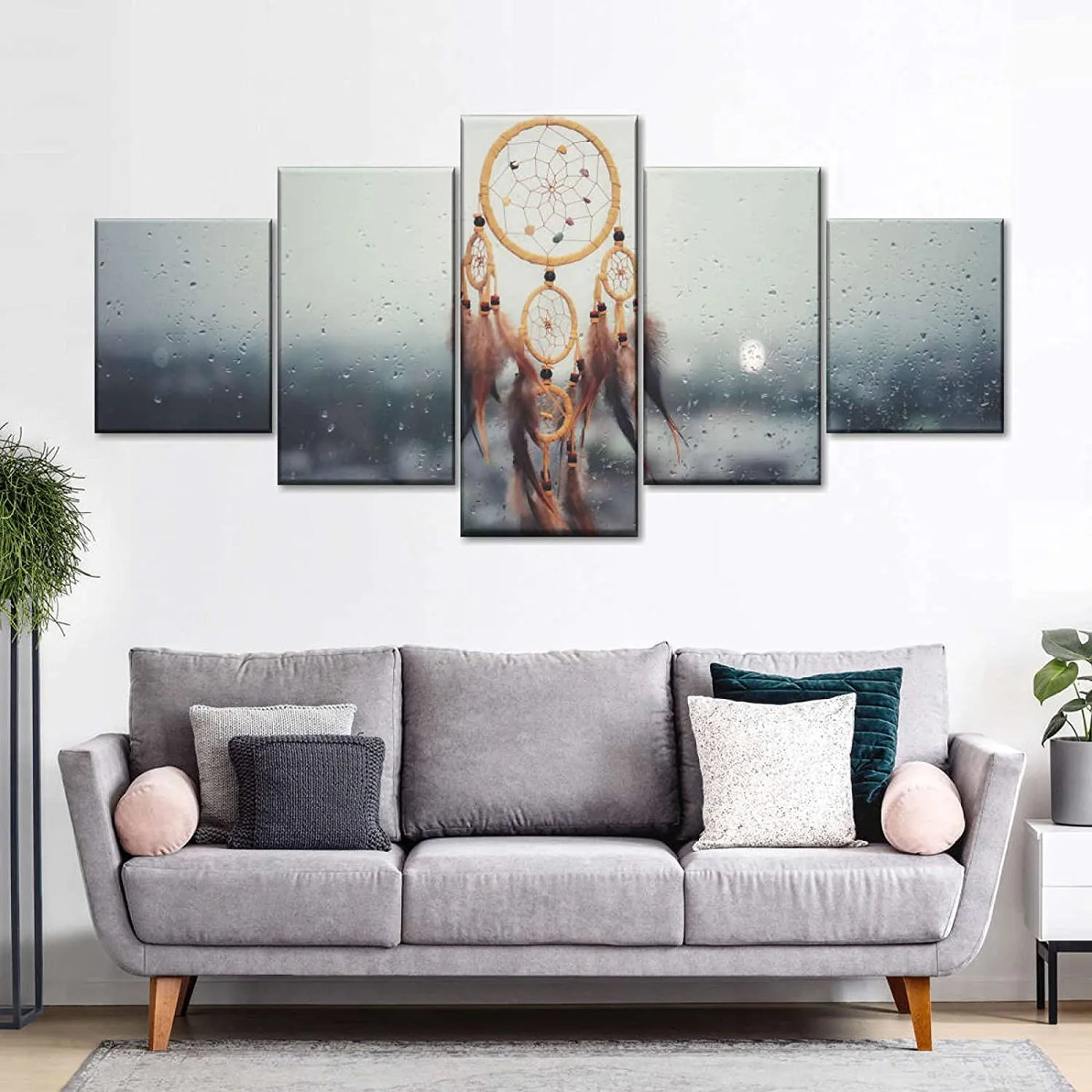 Cuadro Atrapasueños bajo la lluvia