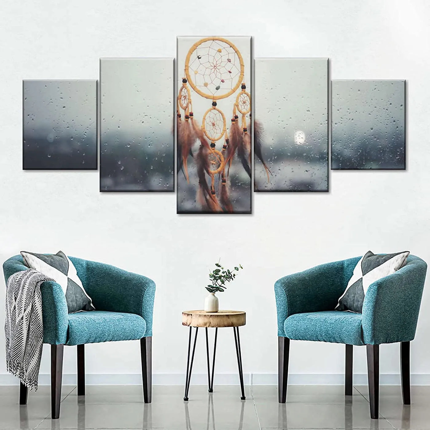 Cuadro Atrapasueños bajo la lluvia