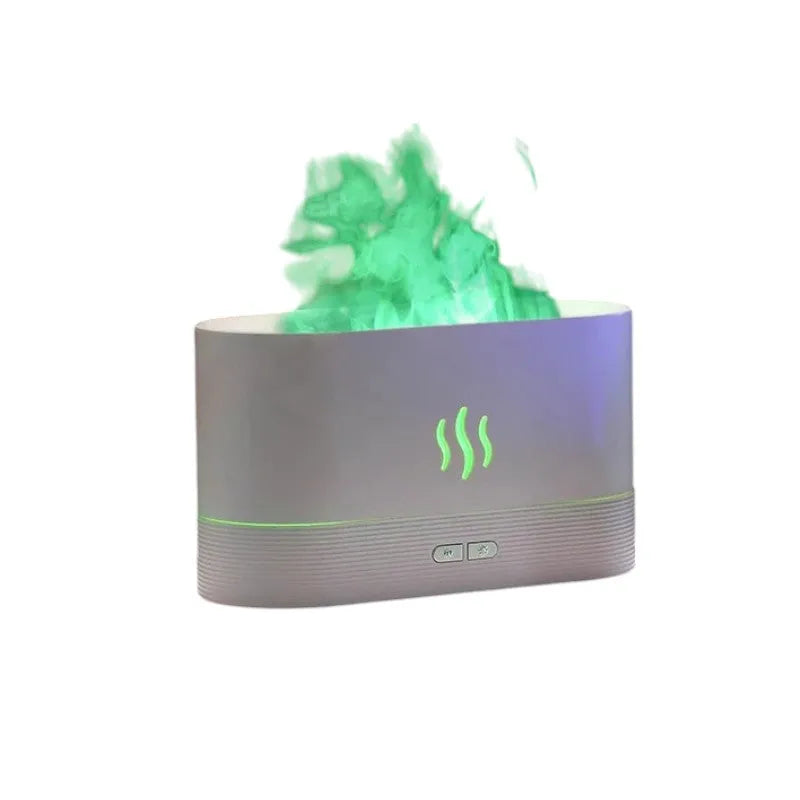 Difusor de Aromaterapia con Efecto Llama Plata