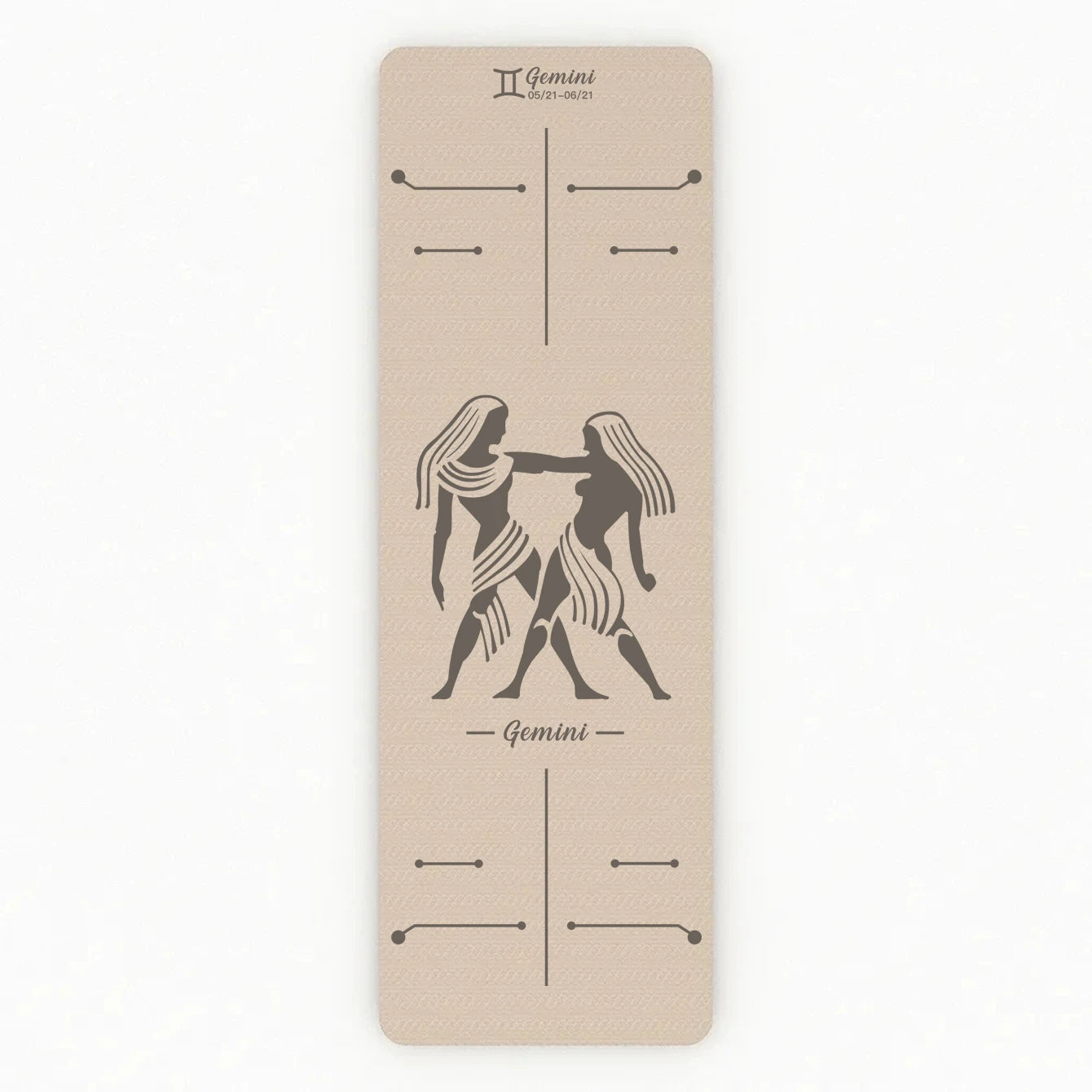 Esterilla Blanca de Yoga Antideslizante Géminis