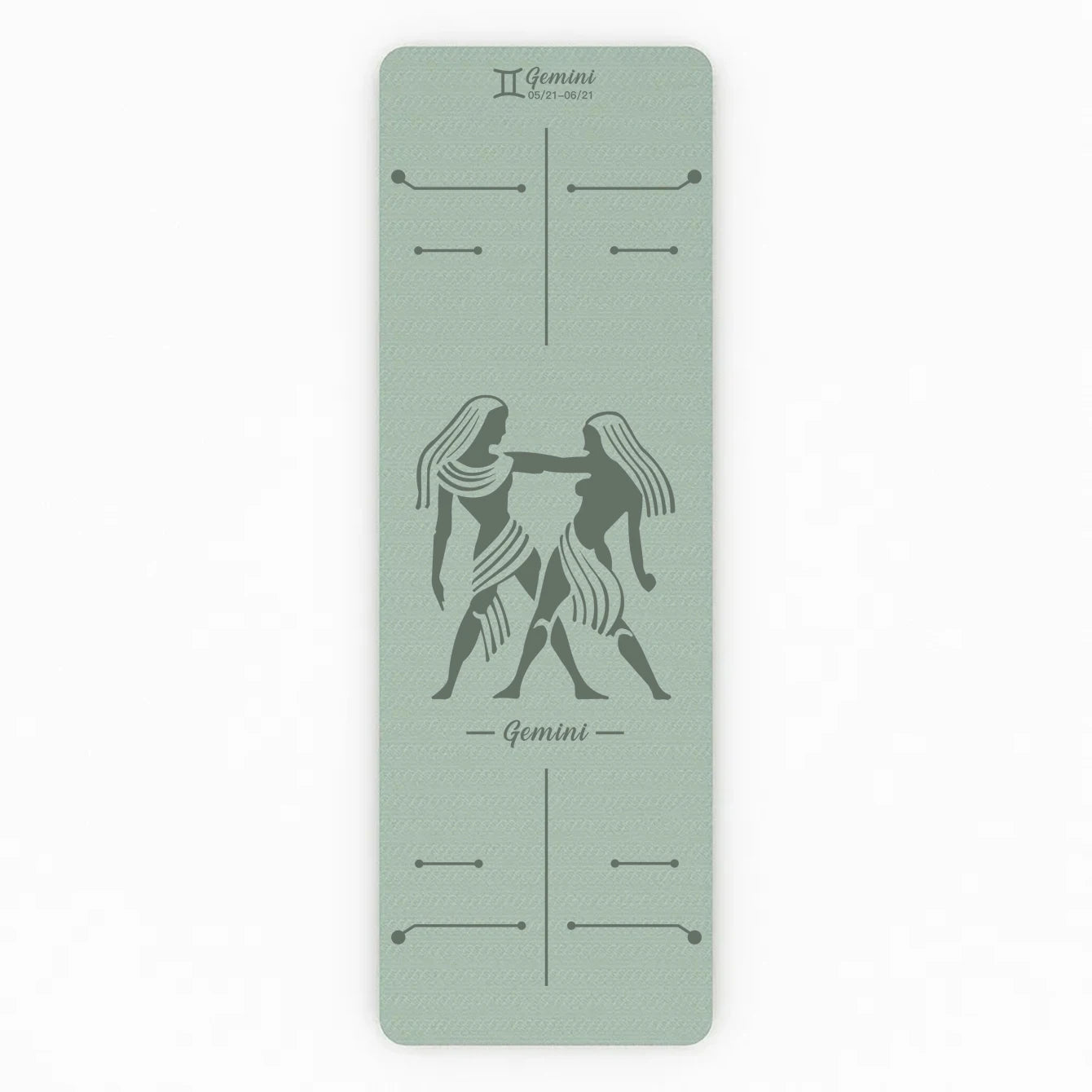 Esterilla Verde de Yoga Antideslizante para Géminis
