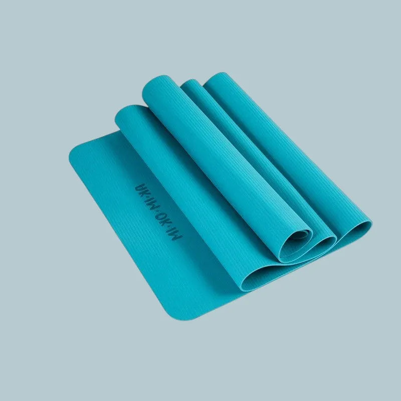 Esterilla de Yoga Antideslizante Azul de 6 mm con Correa y Bolsa