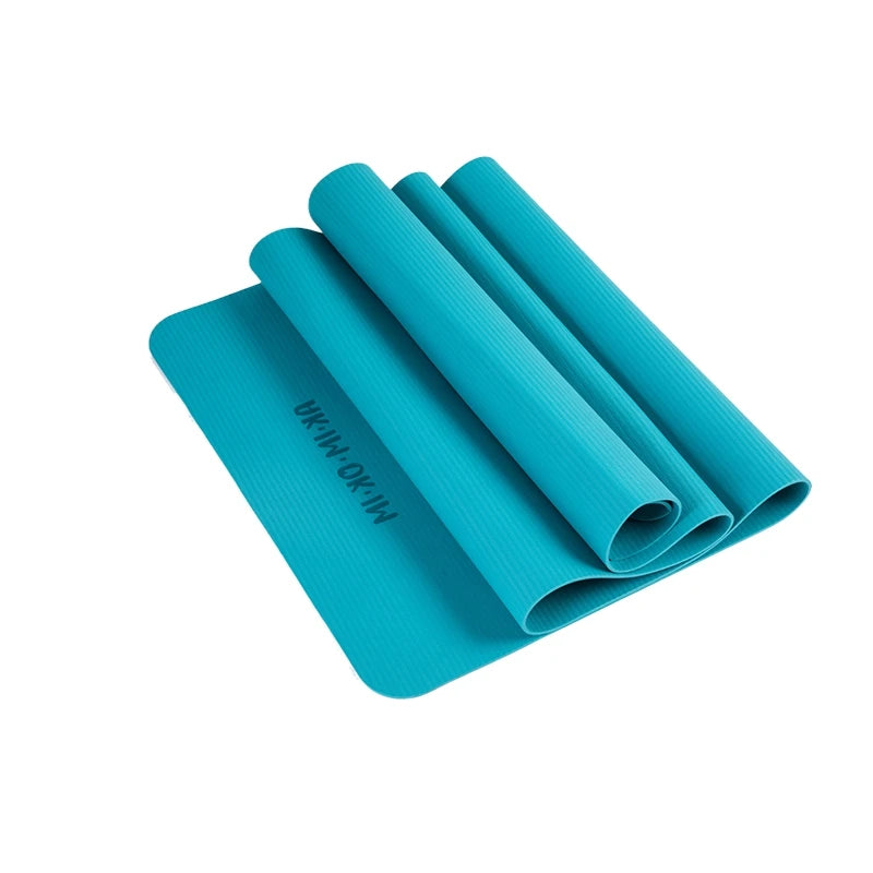 Esterilla de Yoga Antideslizante Azul de 6 mm con Correa y Bolsa