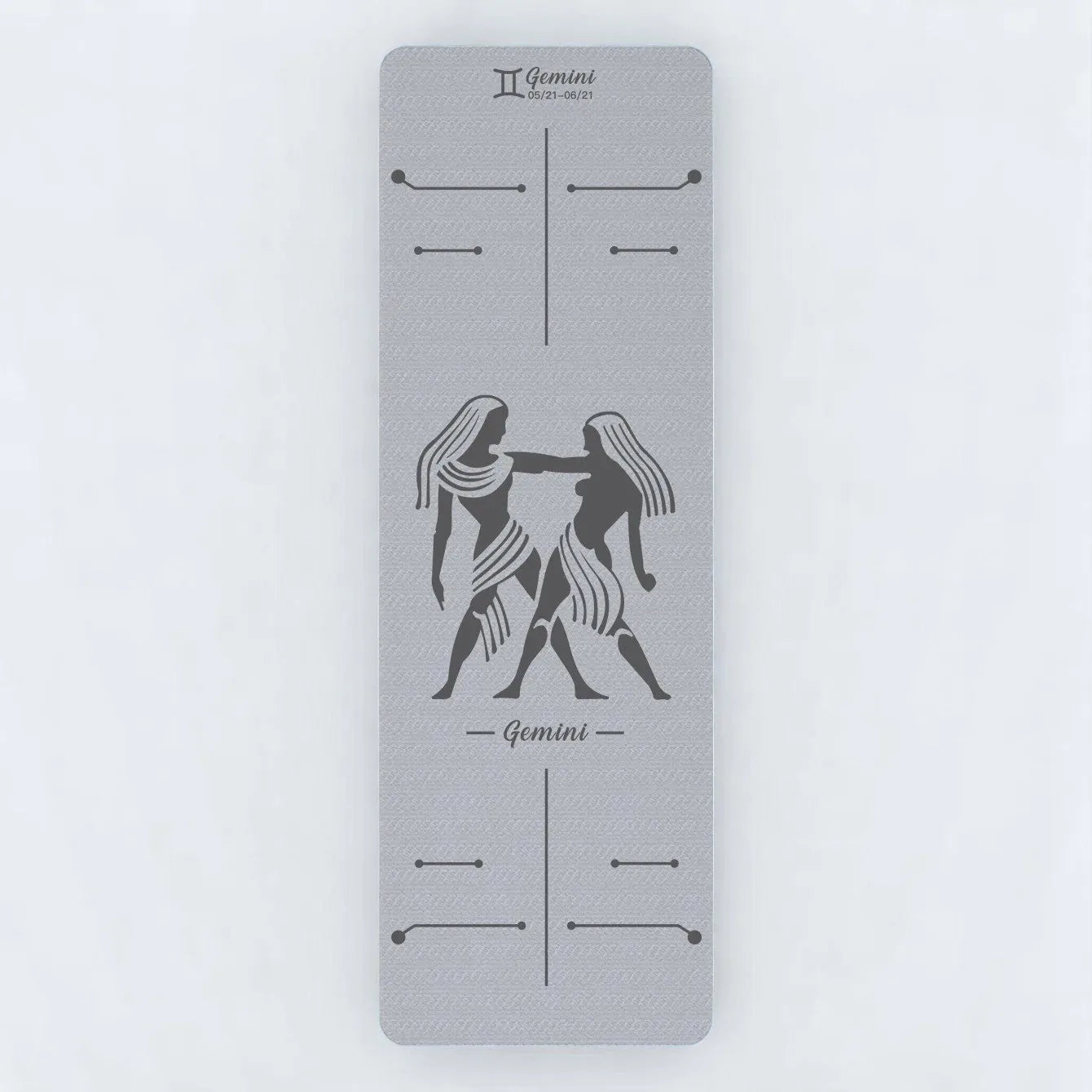 Esterilla de Yoga Antideslizante para Géminis Gris