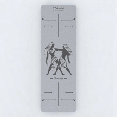 Esterilla de Yoga Antideslizante para Géminis Gris