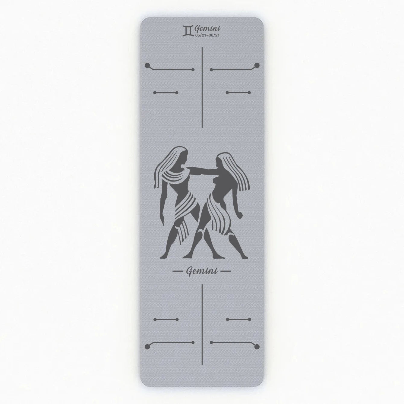 Esterilla de Yoga Antideslizante para Géminis Gris
