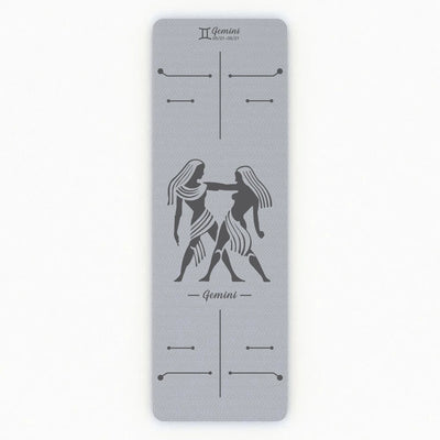 Esterilla de Yoga Antideslizante para Géminis Gris