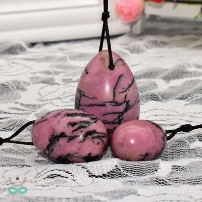 Huevo de Yoni con agujeros en rodonita