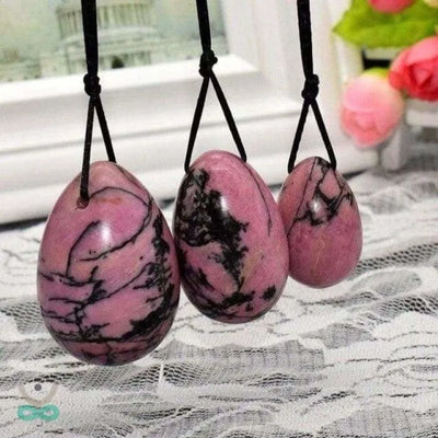 Huevo de Yoni con agujeros en rodonita