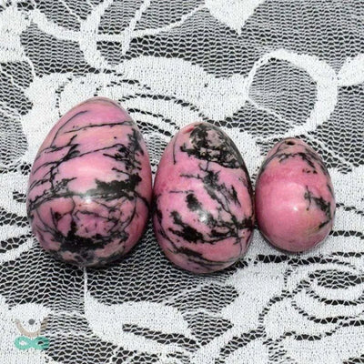 Huevo de Yoni con agujeros en rodonita