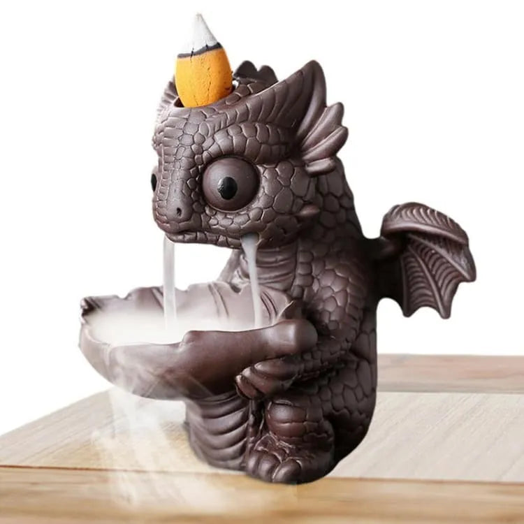 Inciensario Dragón con hoja