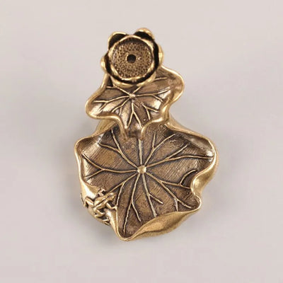 Inciensario metálico Hoja de Loto