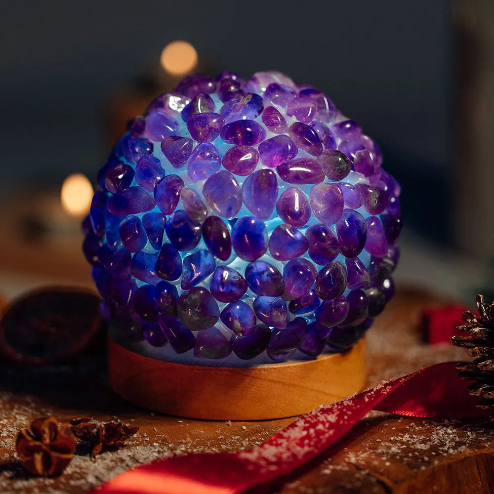 Lámpara de cabecera de amatista