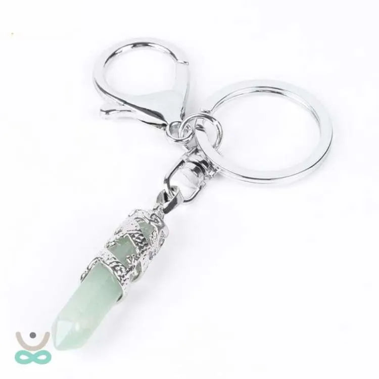 Llavero con punta de piedra preciosa