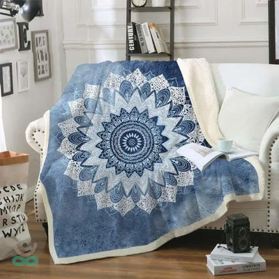 Manta de Felpa con Flor de Loto – Suavidad, Calidez y Elegancia en tu Hogar