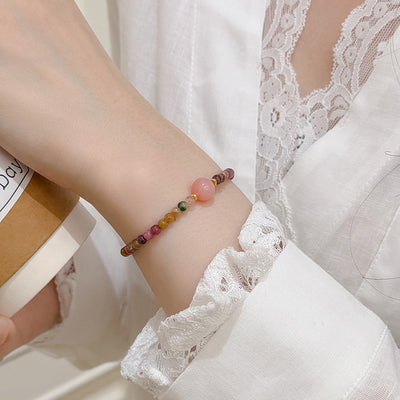 Pulsera de energía y equilibrio con cristales de turmalina multicolor