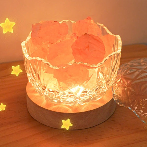 Lámpara de Sal con Aromaterapia – Luz de Serenidad y Energía Positiva