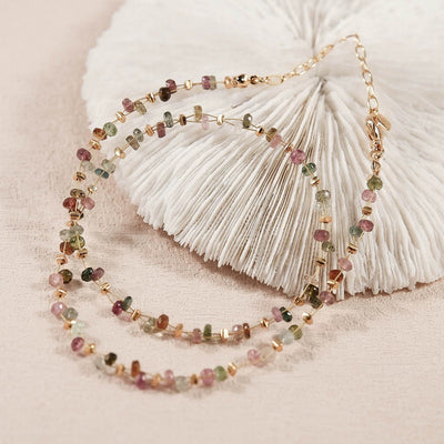 Energía renovada: collar y pulsera de turmalina natural para tu equilibrio