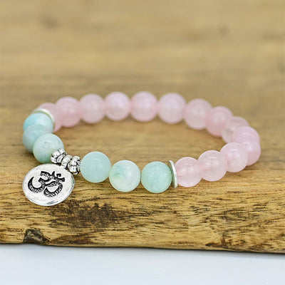 Pulsera de Cuarzo Rosa y Amazonita – Amor, serenidad y conexión espiritual