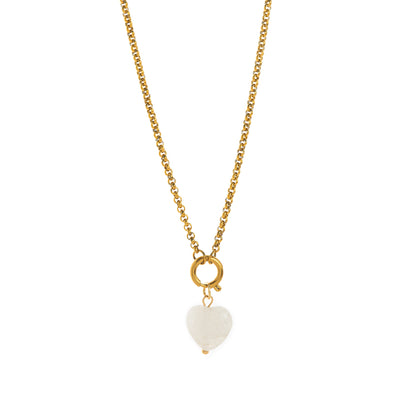 Collar Zen Corazón con Minerales – Amor, Energía y Equilibrio Interior