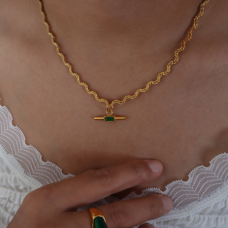 Collar espiritual con piedra de vidrio: energía, elegancia y protección