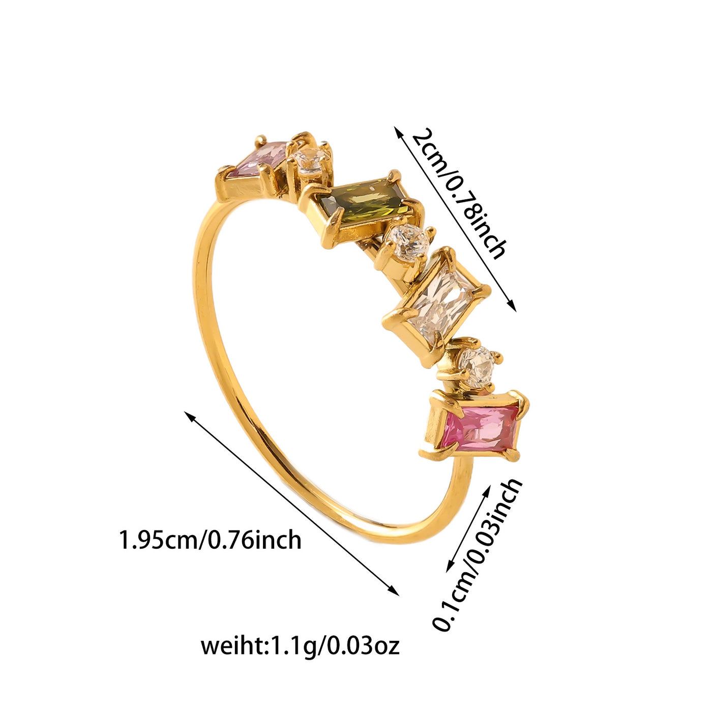 Anillo de diamantes coloridos: luz, energía y lujo para tu vida