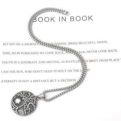 Collar Sol, Luna y Árbol de la Vida Zen – Armonía, Energía y Conexión Espiritual