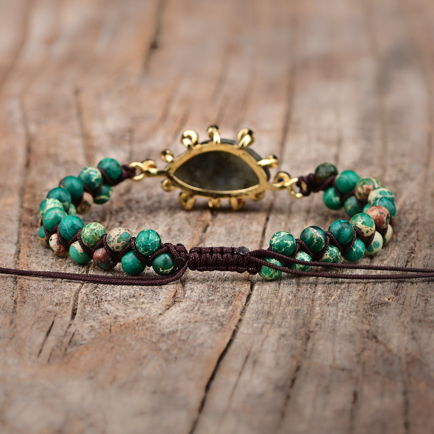 Pulsera de Labradorita con Cuentas Místicas