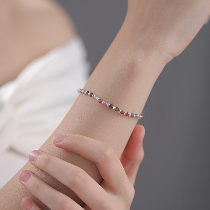 Pulsera de turmalina y plata pura: equilibrio, elegancia y energía positiva