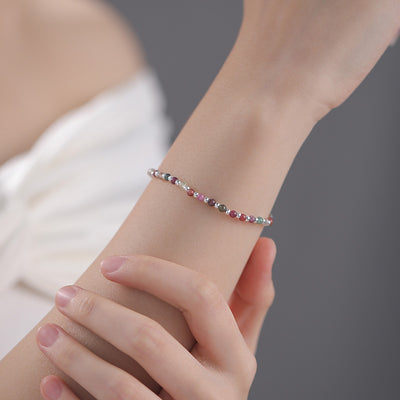 Pulsera de turmalina y plata pura: equilibrio, elegancia y energía positiva