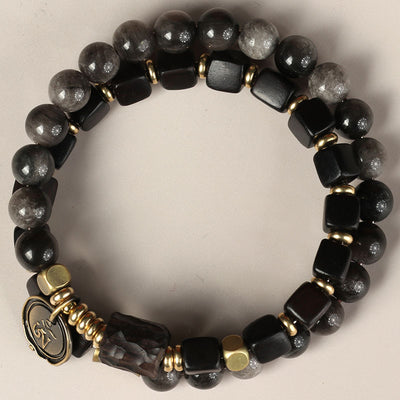 Pulsera de Madera y Obsidiana: Equilibrio y Protección Espiritual