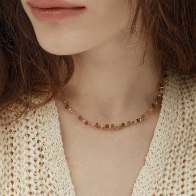 Energía renovada: collar y pulsera de turmalina natural para tu equilibrio