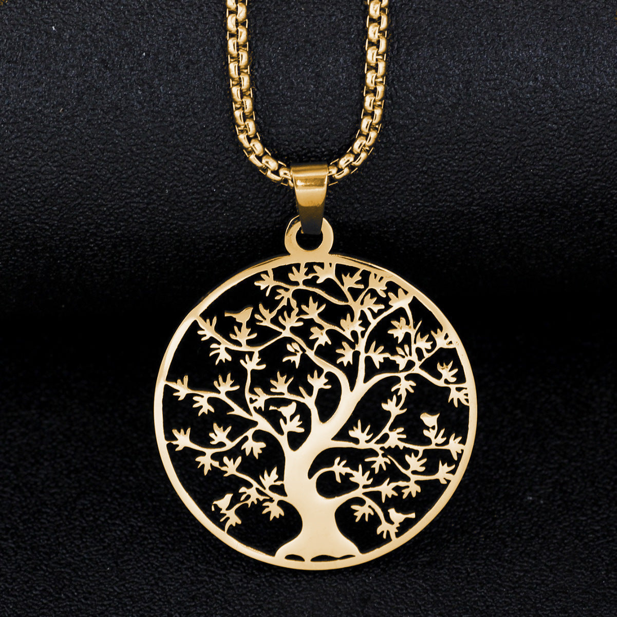 Collar Árbol de la Vida Zen de Acero Titanio – Fortaleza, Energía y Renacimiento Interior