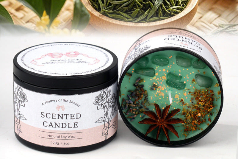 Vela Perfumada de Cristal – Fragancia Duradera y Armonía Interior