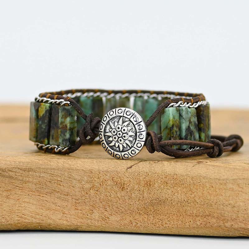 ulsera Tribal de Turquesa Africana Trenzada