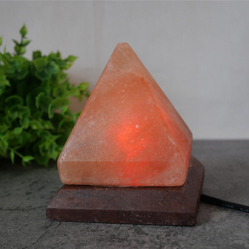 Lámpara de Sal del Himalaya Piramidal USB – Luz de Energía y Equilibrio Espiritual