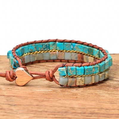 Pulsera de piedra Shoushan y turquesa, armonía entre tierra y cielo