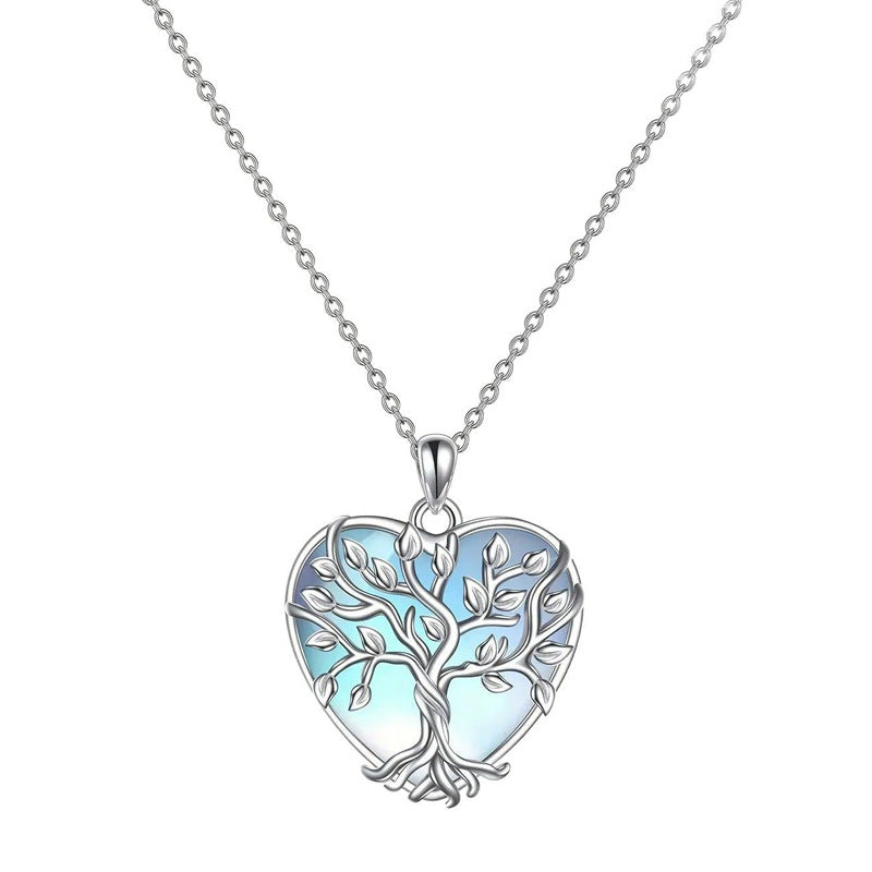 Collar Árbol de la Vida Zen con Piedra Lunar – Luz, Amor y Energía Interior