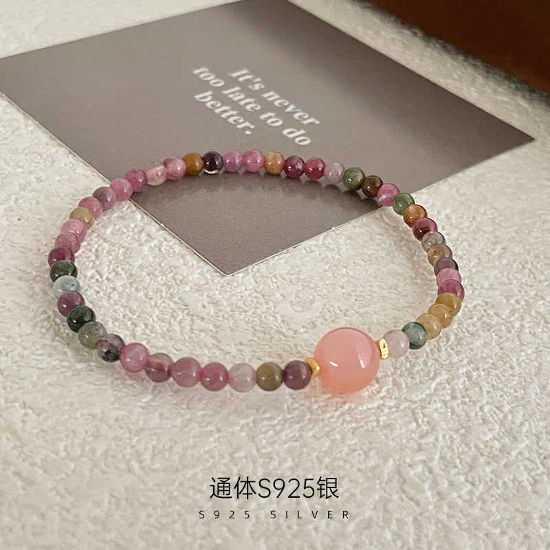 Pulsera de energía y equilibrio con cristales de turmalina multicolor
