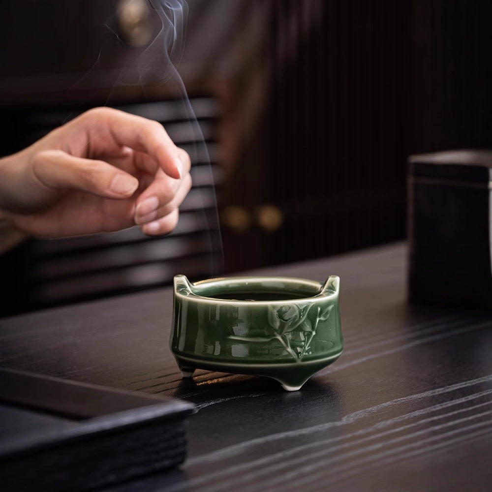 Quemador de Incienso de Bambú y Cerámica – Raíces, Calma y Conexión