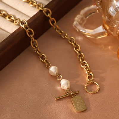 Collar de Energía y Estilo: Armonía con perlas y minerales naturales