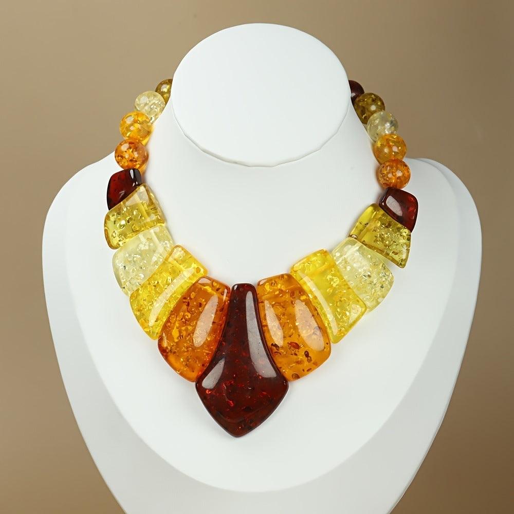 Collar de Ámbar Elegante: El Toque Sofisticado y Dulce Que Inspira Tu Estilo
