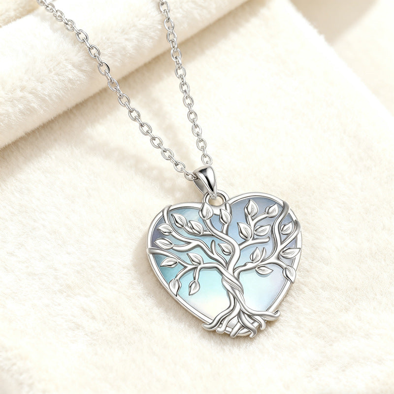 Collar Árbol de la Vida Zen con Piedra Lunar – Luz, Amor y Energía Interior