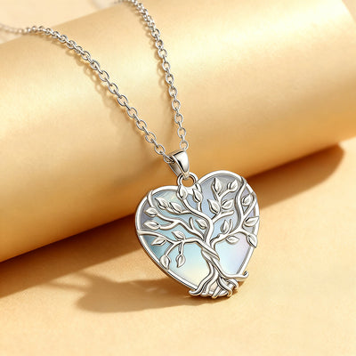 Collar Árbol de la Vida Zen con Piedra Lunar – Luz, Amor y Energía Interior