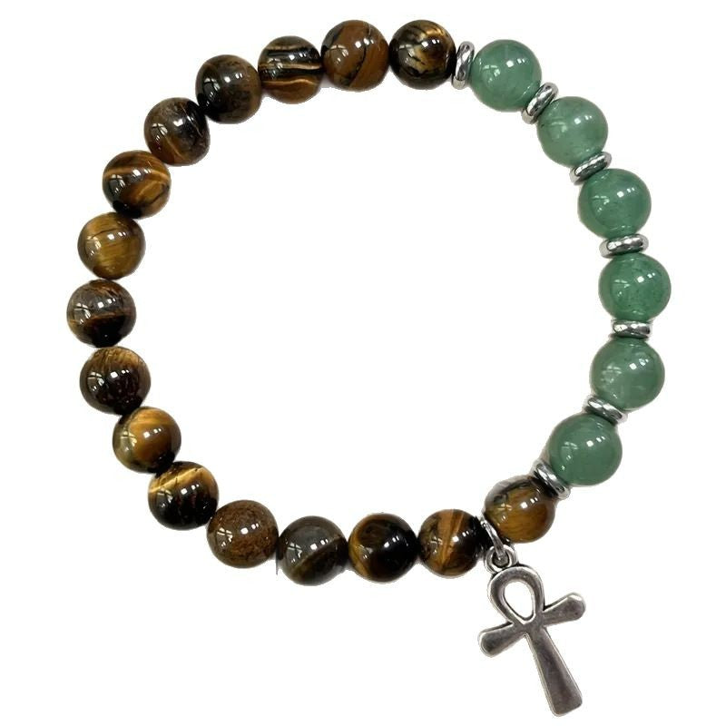 Pulsera Energética de Equilibrio y Prosperidad: Ojo de Tigre y Aventurina Verde