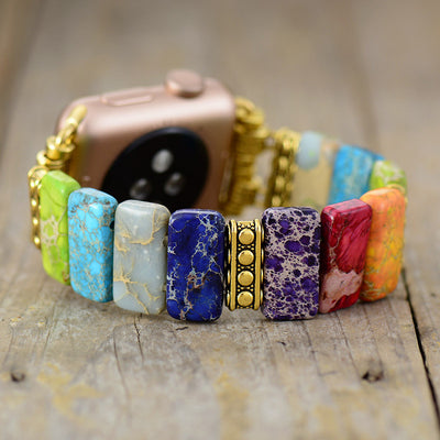 Descubre el Poder Equilibrante: Pulsera-Correa de Apple Watch con Piedras 7 Chakras