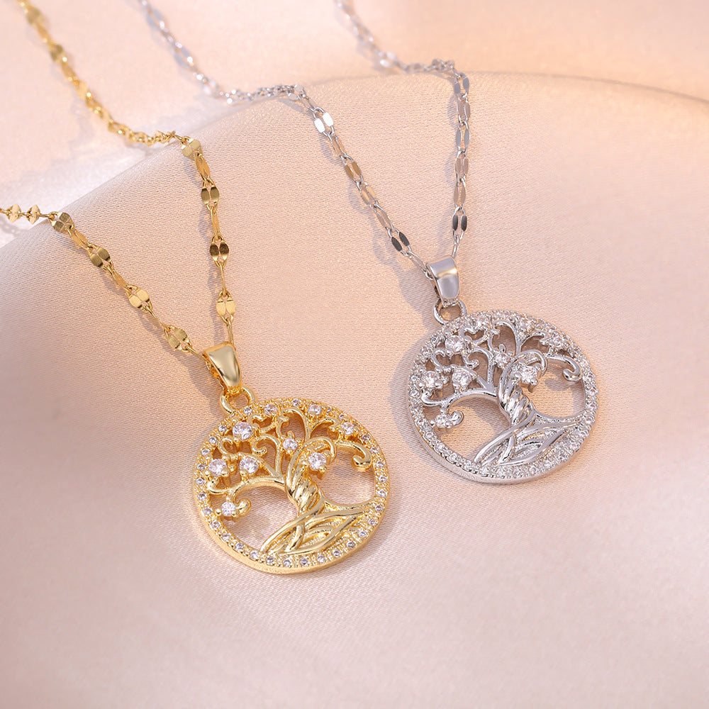 Collar Árbol de la Vida Zen con Circonitas – Luz, Elegancia y Energía Interior